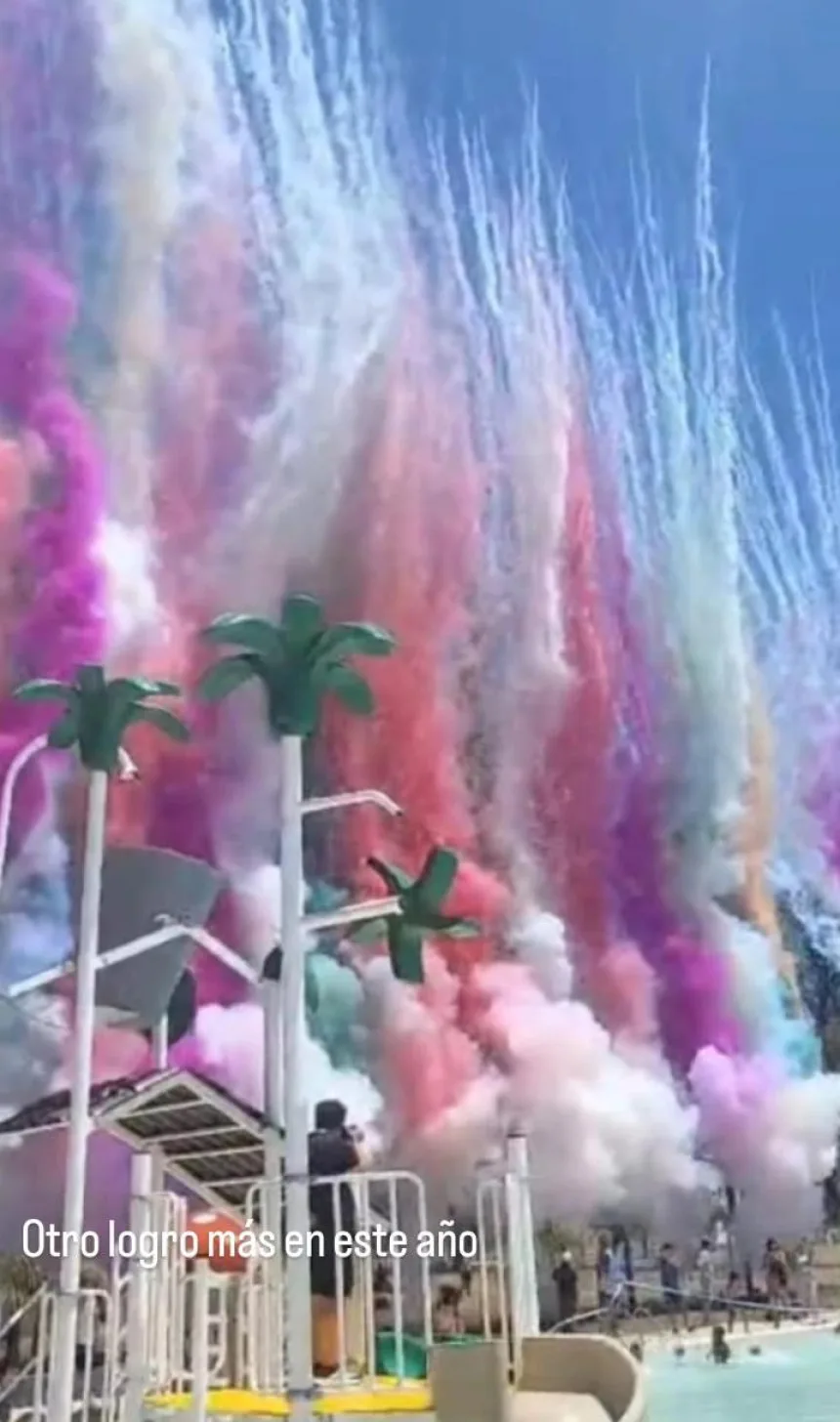 Barrida de humo de colores